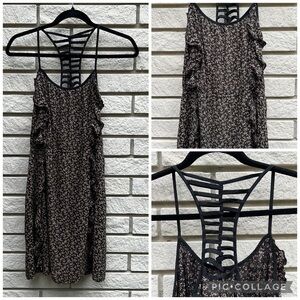 YA Los Angeles Mini Dress with Ruffles L